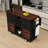 Rolling Kitchen Island with Drop Leaf, Power Outlet, 2 Drawers and Spice Rack-922454854