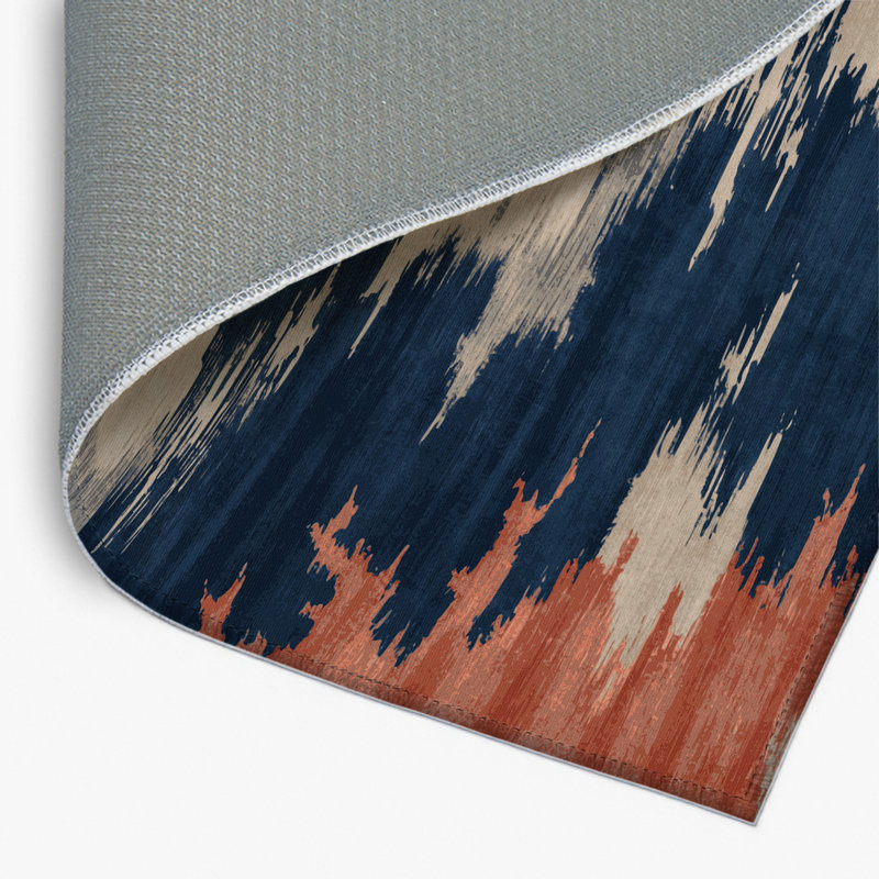 Watercolor Gray Indoor and Outdoor Area Rug, Rectangle 5' x 7'