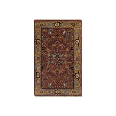 2'1" x 3'3" New Hand Knotted Red Wool Rectangle Oriental Rug - MOA10291484