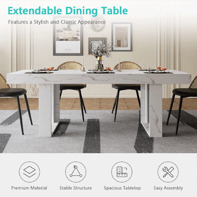 Rectangular Extendable Dining Table