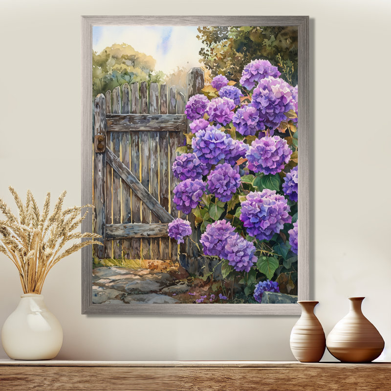 Alayna - Floral Wall Art, H 32 po x l 16 po, Argent argent, Picture Framed