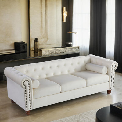 Jhamarion 80'' Velvet Rolled Arms Chesterfield Sofa -  Latitude RunÂ®, 484ADC3C07A84925BA4FBA6CBAD189CB