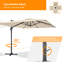 Parasol en porte-à-faux 120 po avec manivelle Fritsche-833398668