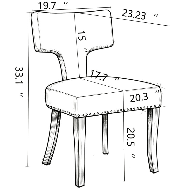 Ensemble de 2 chaises de salle à manger Mid Century, Beige