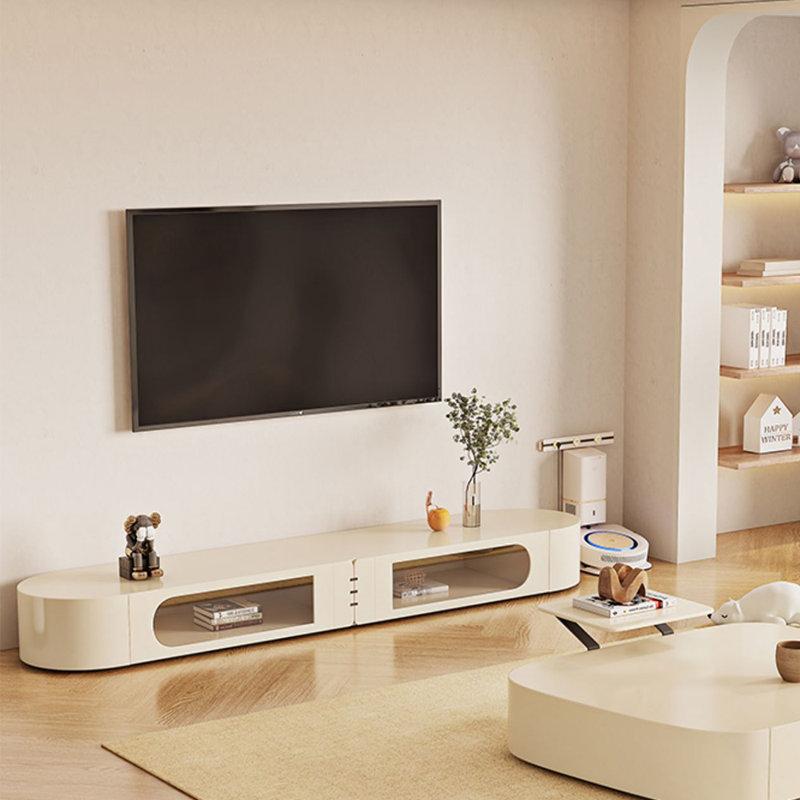 Meuble télé simple de style crème moderne