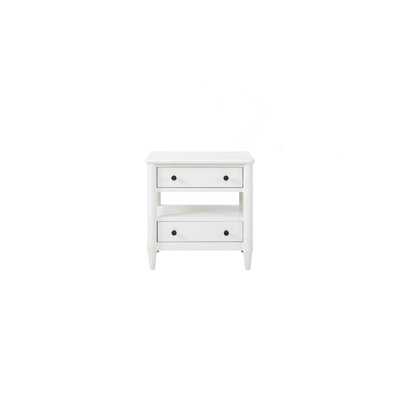 Open Nightstand Ocean Finish With 2 Drawers