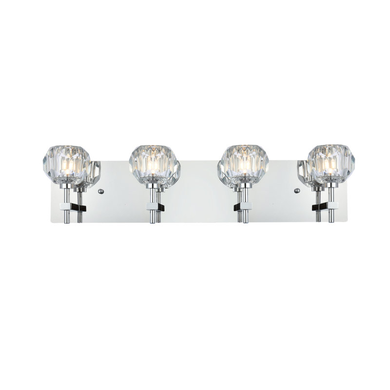 Applique murale en fer Kington, Chrome chrome, 4, H 6 po x l 25 po x P 6 po