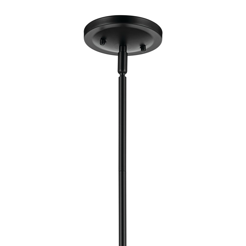 Lustre à bras traditionnel mis à jour, H 15 po x l 30,75 po x P 30,75 po, 4, Noir satiné