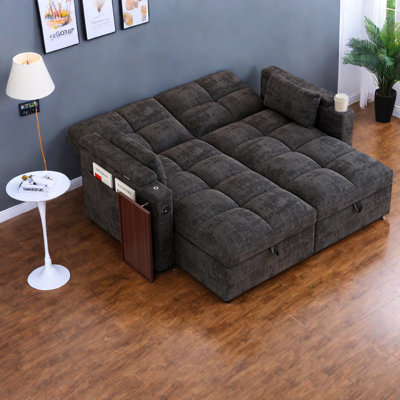 Canapés de coin modernes avec rangement, canapé-lit réglable en chenille pour petits espaces