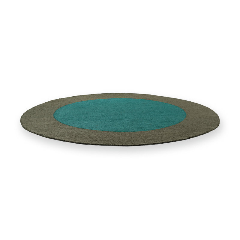 Habitat Festival Hand Tufted Area Rug in Aqua/Gray, Round 4'11"
