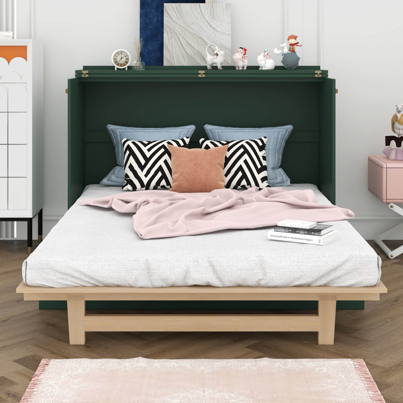 Lit escamotable Taylorsville, Queen, Vert