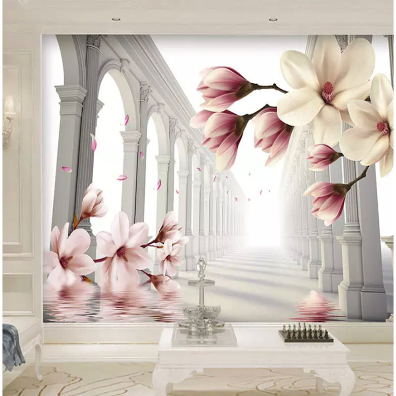 Papier peint Xela 3D Magnolia, L 106 po x l 187 po