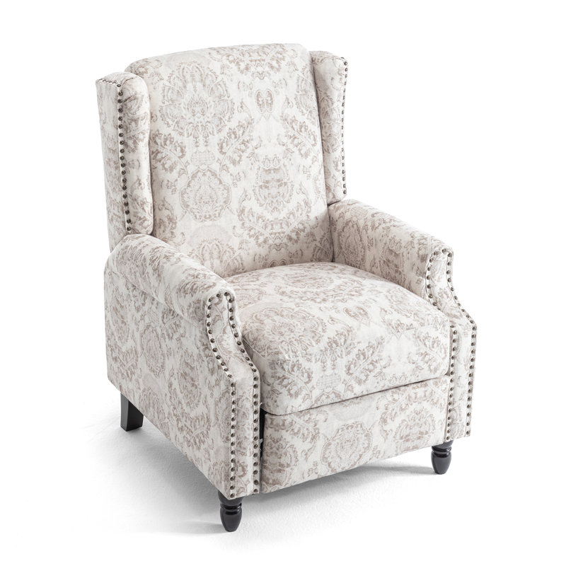 29.13cm Wide Standard Recliner, Beige Abstract