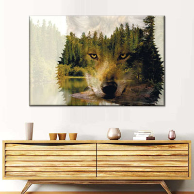 «Abstract Forest Wolf», reproduction sur toile