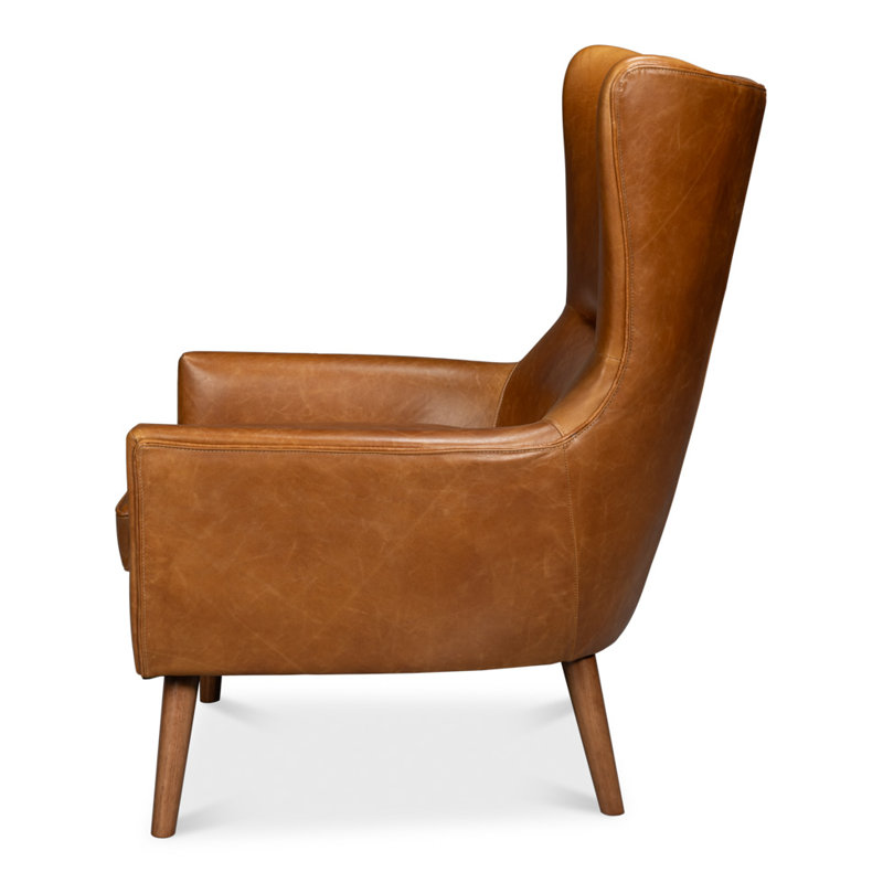 Patron Leather Wingback Chair