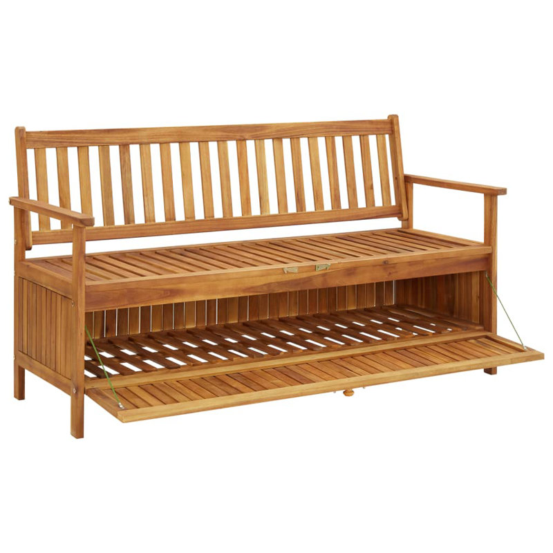 Bubba Solid Wood Outdoor Bench, 84cm H x 148cm W x 63cm D