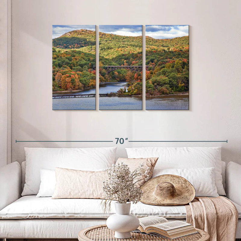 Alvord traversant la rivière Hudson Valley, H 28 po x l 45 po