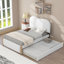 Lit plateforme tapissier avec pieds de support en bois et lit gigogne simple-1744305443