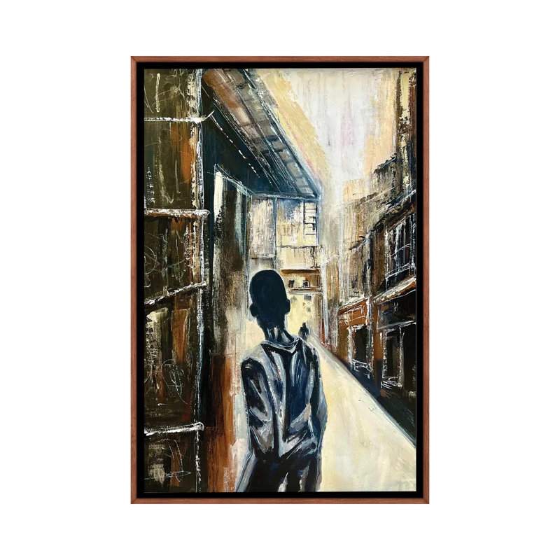 «The Paths We Walk», reproduction d'art sur toile encadrée, 26 po x 18 po, Toile avec cadre, Brun