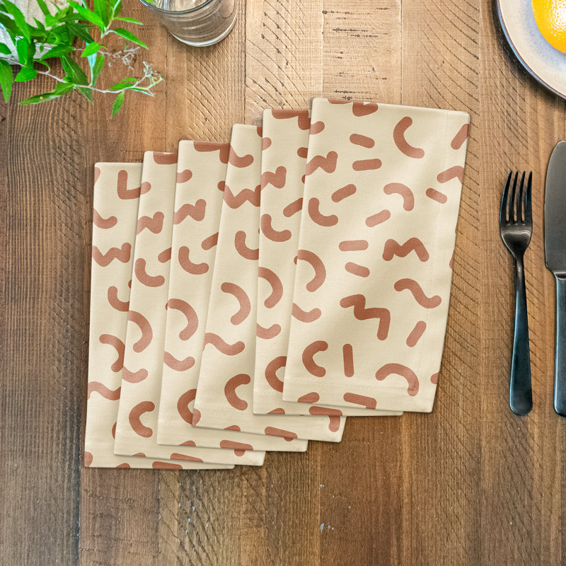 Serviette Burnese Funky Squiggles 10 "