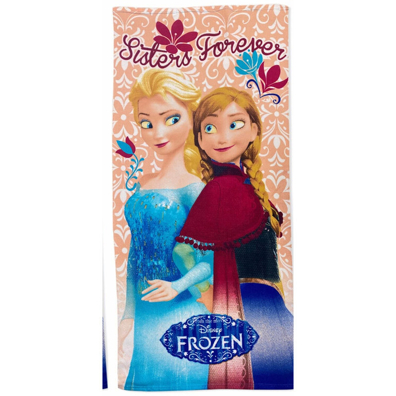 Princess Elsa Summer Blossom Beach Towel - Pink & White Polka Dots