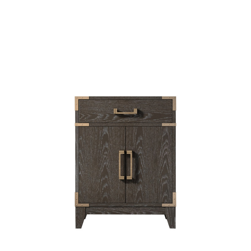 Meuble-lavabo simple l 24 po x P 18 po Laurel, Chêne brun
