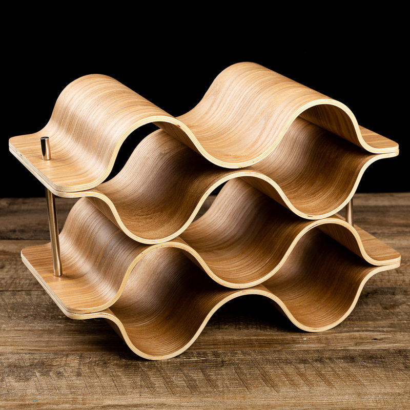 Dalianna 6 Bottle Tabletop Wine Bottle Rack in