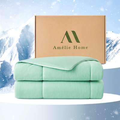 Cloud Texture Double-Sided Cooling Comforter For Hot Sleepers, Machine Washable