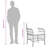  Garden Dining Set Black, Cream White