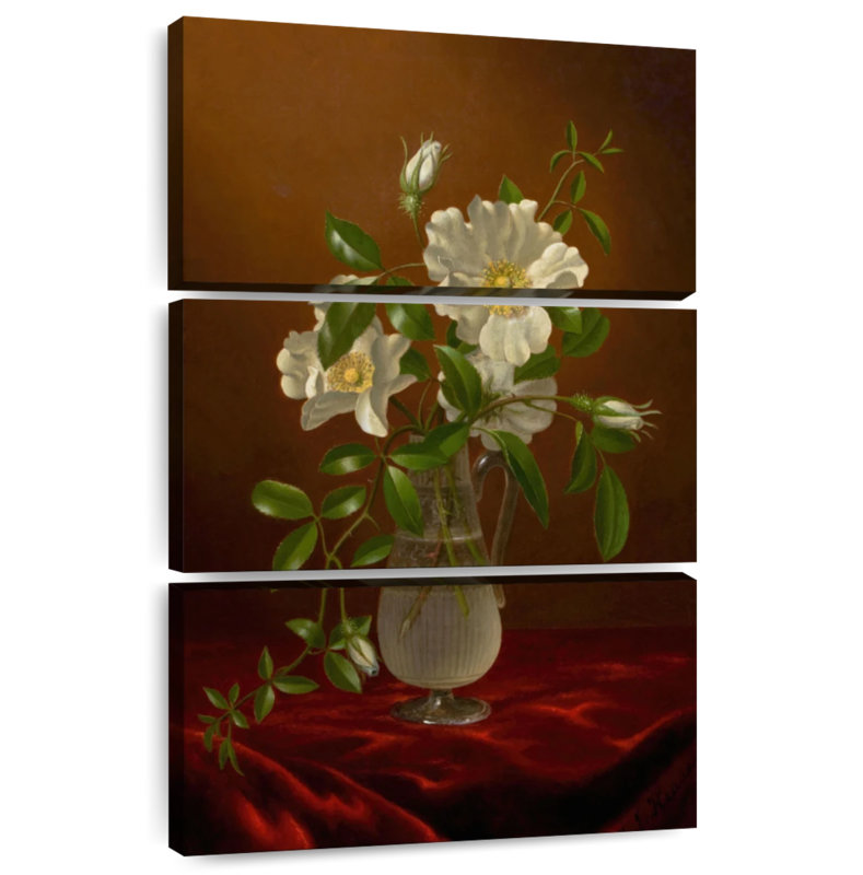 Harnek Cherokee roses dans un vase en verre, H 45 po x l 28 po