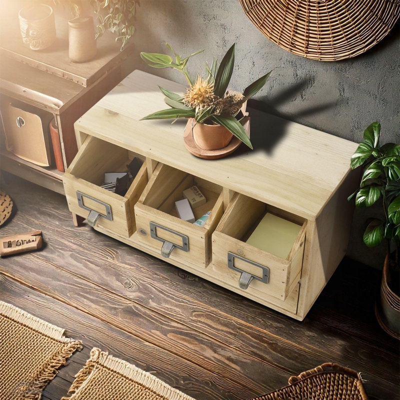 Solid Wood Desk Organiser