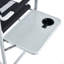 Pièce chaise pliante rembourrée avec table d'appoint et poches de rangement