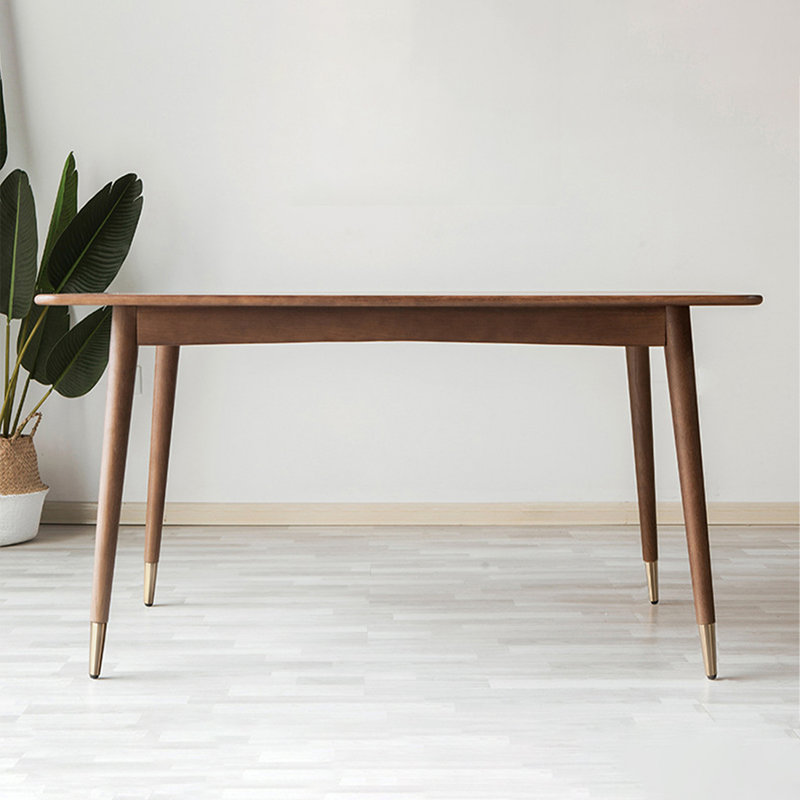 Table de salle à manger rectangulaire brune pour salle à manger / cuisine, H 29,53 po x L 55,12 po x l 31,5 po