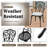 3 Piece  Cast Aluminum Outdoor Bistro Table and Chairs Set of 2 with Cushion,Patio Bistro Sets with 1.97" Umbrella Hole for Garden,Black