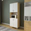 Armoire polyvalente moderne, chêne et blanc, 27,6 po x 69,3 po x 15,7 po | 100% panneau de particules enduit de mélamine, épaisseur: 0,7 pouce | Nombreuses tablettes et rangement supplémentaire, conception à fixation murale pour une organisation élégante-1254303859