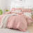 Andency Blush Ruffle Comforter Set, 2 Pieces Kids Comforter Set Twin(66x90Inch), Farmhouse Comforter Set, Soft Microfiber Kids Bedding Set-124610470-124610449