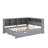 Wooden Day Bed With Twin Size Trundle, Daybed Frame With Storage Shelf And USB-Port, Wood Slat Support-932754589-932754578