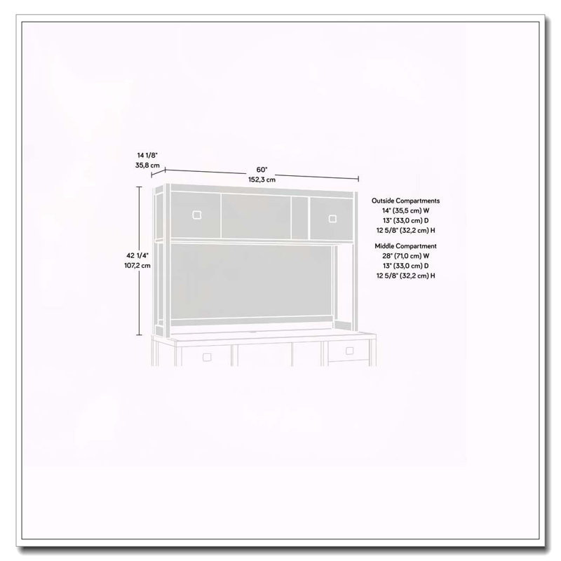 Hutch, Brown Finish