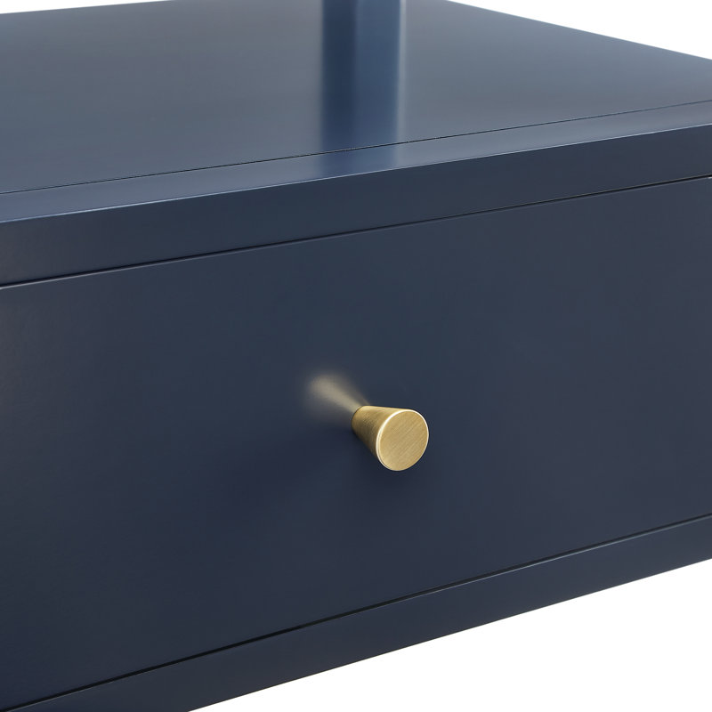 Opava 1-Drawer Nightstand, Blue