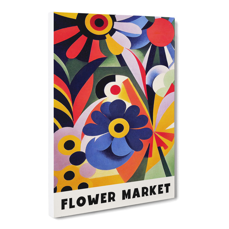 Retro Flower Market Exhibition No.5 - Wrapped Canvas, 50cm H x 35cm W x 3cm D