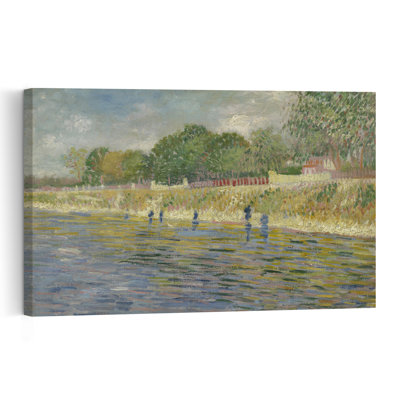 Bank Of The Seine, 1887 Abstract Contemporary Summer Architecture Wall Art Print