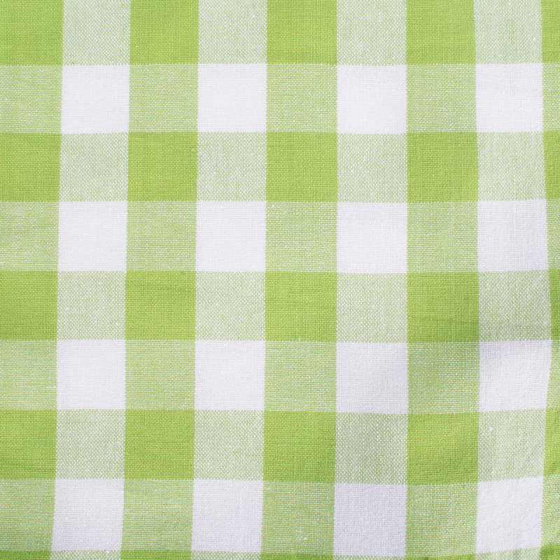Silberman Cotton Plaid Square Napkin, Green/White