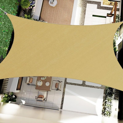 Auvent rectangulaire en toile d'ombrage - Toile d'ombrage extérieure anti-UV pour patio, jardin, cour, pergola, terrasse, cour et espaces de vie extérieurs