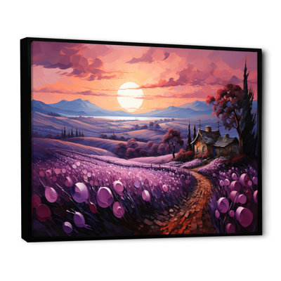 Paysage campagne lavande patchwork I