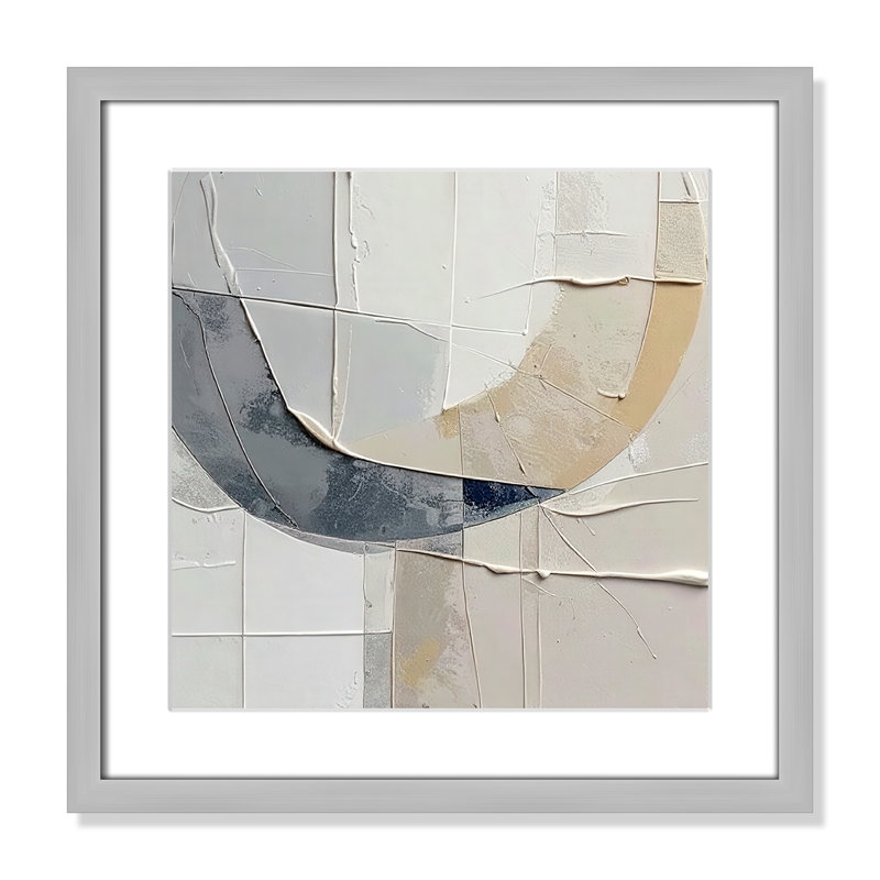 «Plastered III» par Alonza Saunders, 17'' W x 17'' H, Matted Print, Matte Silver