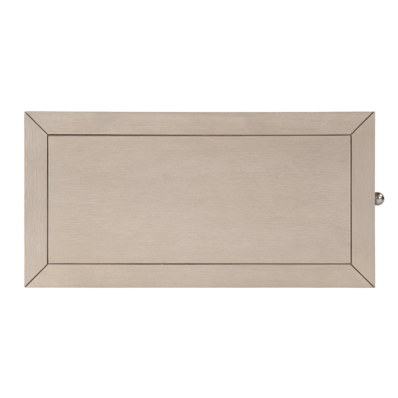 Nora 12 in. W Wood 1 Door End Table with Pull-Out Tray, Antique Taupe
