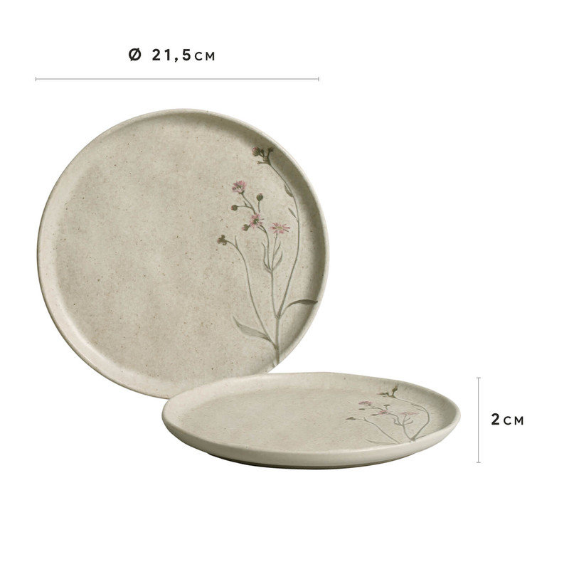 Assiette à dessert campestre en grès Bio, 8,46 po (ensemble de 6)
