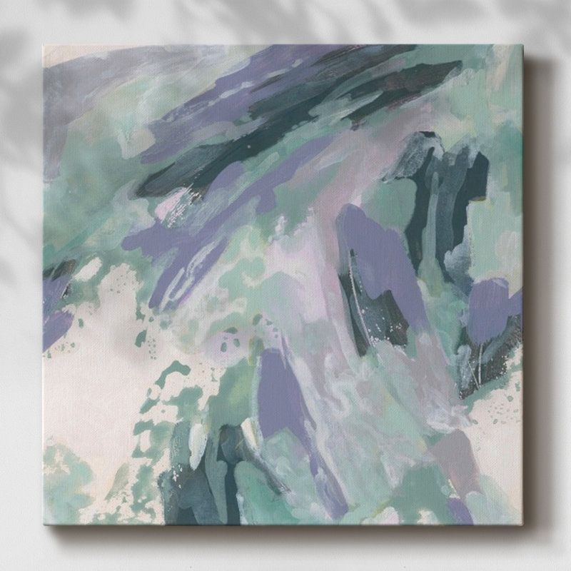 Marbled Periwinkle II-Gallery Wrapped Canvas, 16" H x 16" W x 1.5" D