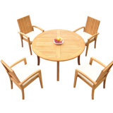 Wilkes Outdoor 4 - Piece Teak Dining Set