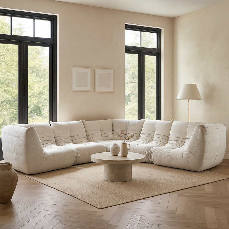 Canapé modulaire en forme de L 5 pièces Ezee
